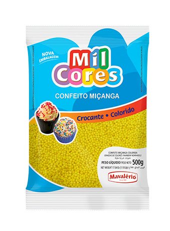 CONFEITO MIÇANGA AMARELA Nº 0 MIL CORES 500G