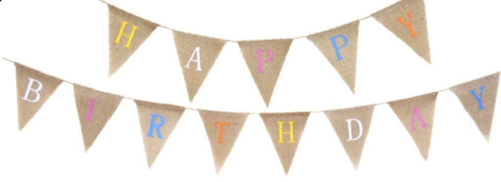 CORDÃO JUTA HAPPY BIRHDAY VINTAGE