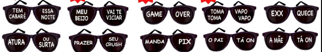 OCULOS NEW WAVE FRASES PRETO