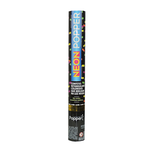 LANCA CONFETE POPPER NEON 40CM