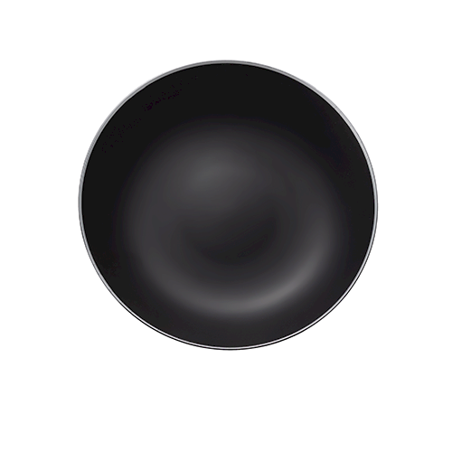 PRATO SOBREMESA PRETO BORDA PRATA 19CM C/6 B0932