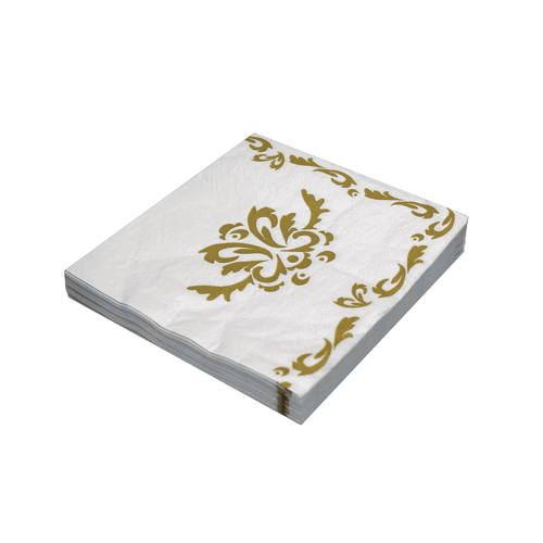 GUARDANAPO ESTAMPADO PRATA 33X33CM C/20UND GE33049