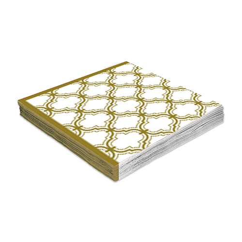 GUARDANAPO ESTAMPADO PRATA 33X33CM C/20UND  GE33108