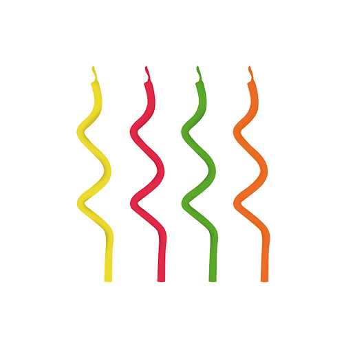 VELA ESPIRAL NEON GLITTER V025