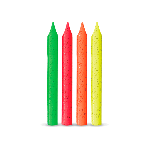 VELA PALITO NEON GLITTER V062