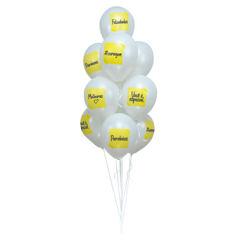 BALAO LATEX MENSAGEM POST 10 POL 10UND