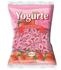 BALA SANTA RITA YOGURTE MORANGO 600G