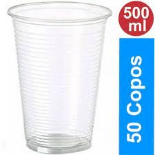COPO DESCARTAVEL 500ML TRANSPARENTE C/50UND