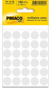 ETIQUETA PIMACO TP16 TRANSPARENTE 210UND