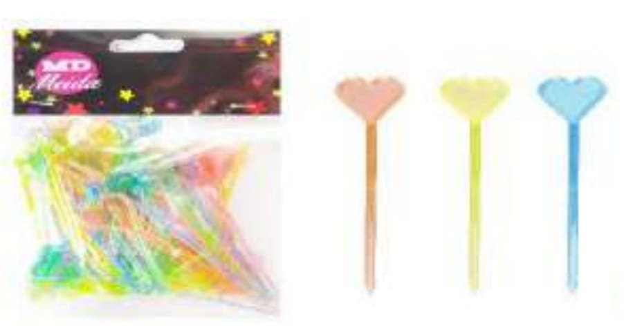 PALITO DECORATICO PARA PETISCOS CORACAO