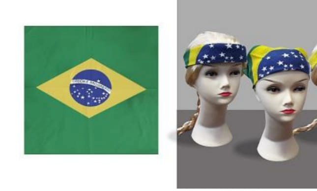 BANDANA BRASIL 55X55CM