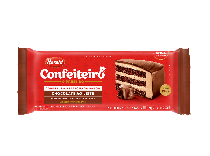 BARRA CHOCOLATE HARALD COBERTURA LEITE 1,01KG