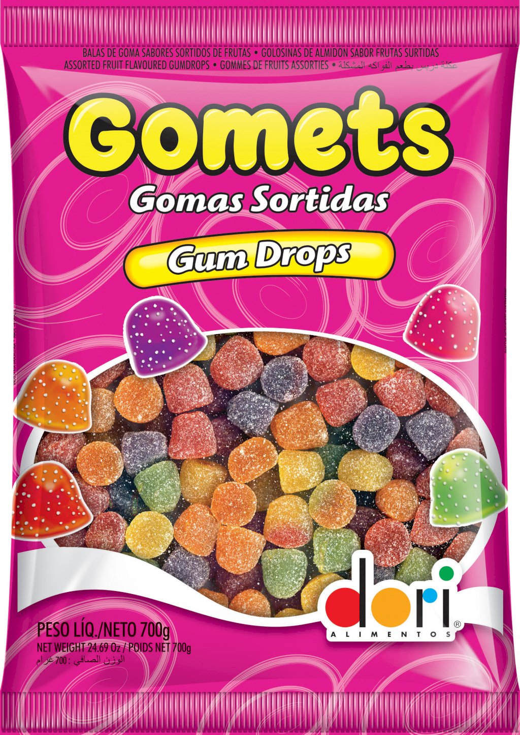 GOMA GOMETS JUJUBA TUBO 750G