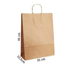 SACOLA KRAFT HORIZONTAL 41X31X12CM UND