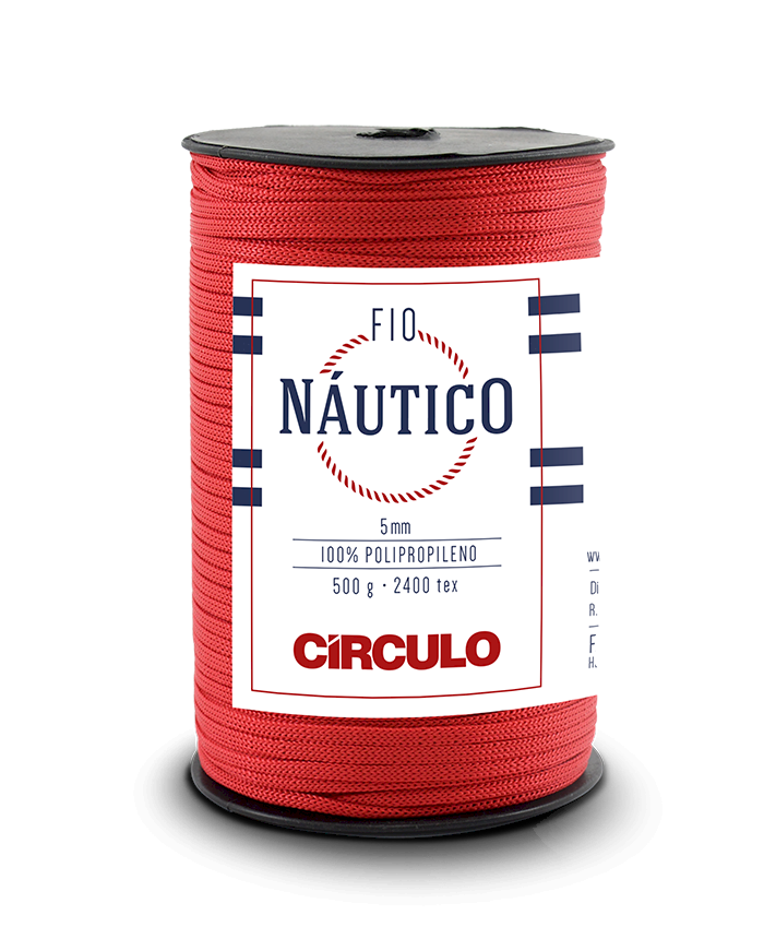 FIO NAUTICO Fio: 2400 TEX Composição: 100% polipropileno Comprimento e Peso: 208 m e 500 g Largura: 5 mm