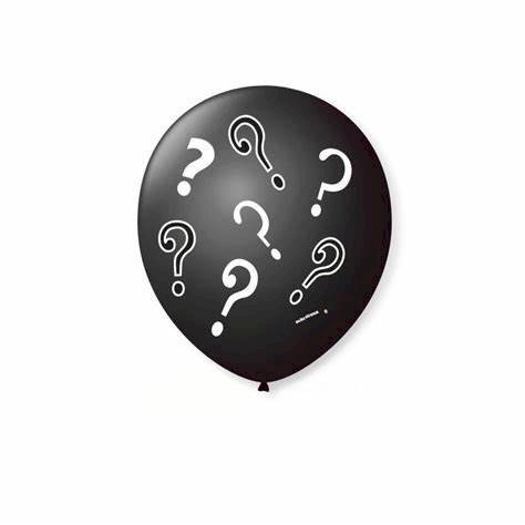 BALAO INTERROGAÇÃO LATEX 45CM VAZIO