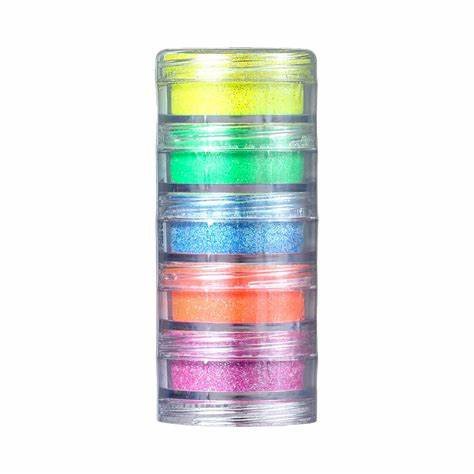 GLITTER PO IRRIDESCENTE 5 CORES