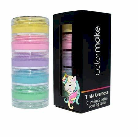 TINTA CREMOSA 5 CORES UNICORNIO CABELO MALUCO