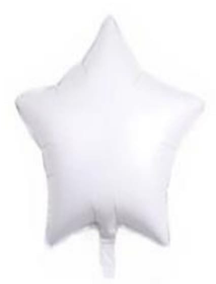 BALÃO METALIZADO ESTRELA BRANCO 18¨