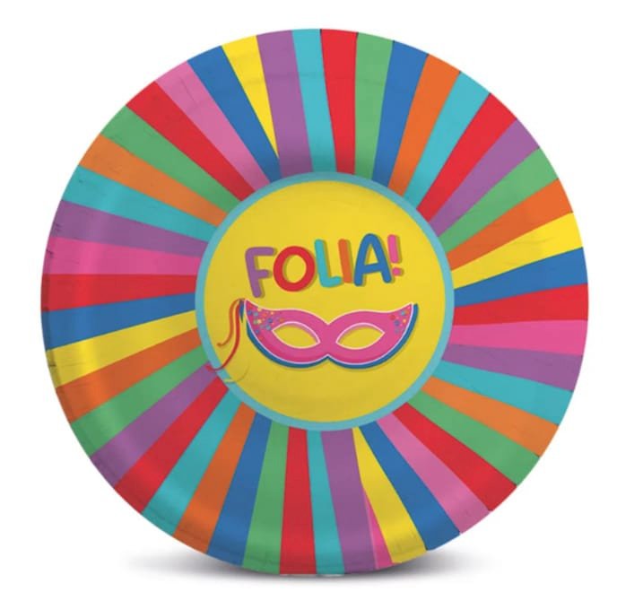 PRATO PETISQUEIRA LAMINADO CARNAVAL C/8