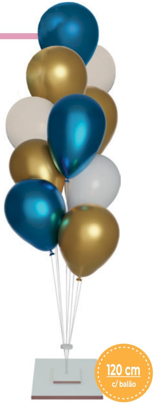 GRIN HOLDER MDF BRANCO C/10 HASTES PARA BALÕES