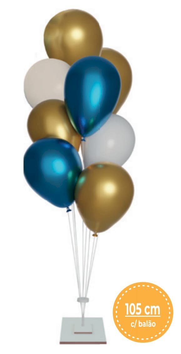 GRIN HOLDER MDF BRANCO C/8 HASTES PARA BALÕES