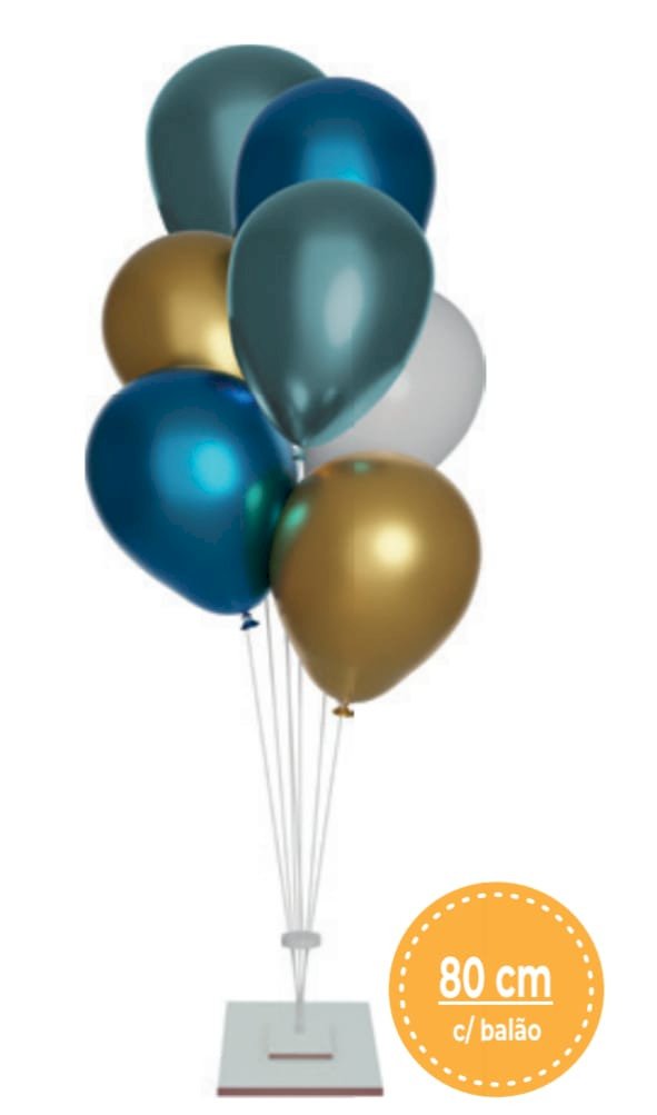 GRIN HOLDER MDF BRANCO C/7 HASTES PARA BALÕES