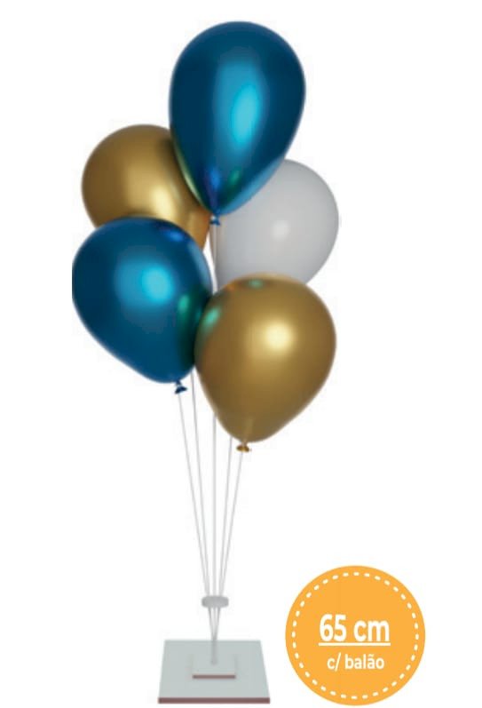 GRIN HOLDER MDF BRANCO C/6 HASTES PARA BALÕES