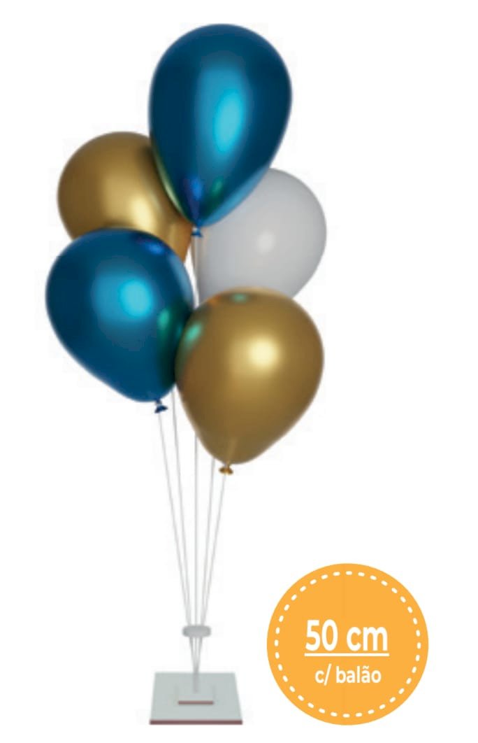 GRIN HOLDER MDF BRANCO C/5 HASTES PARA BALÕES