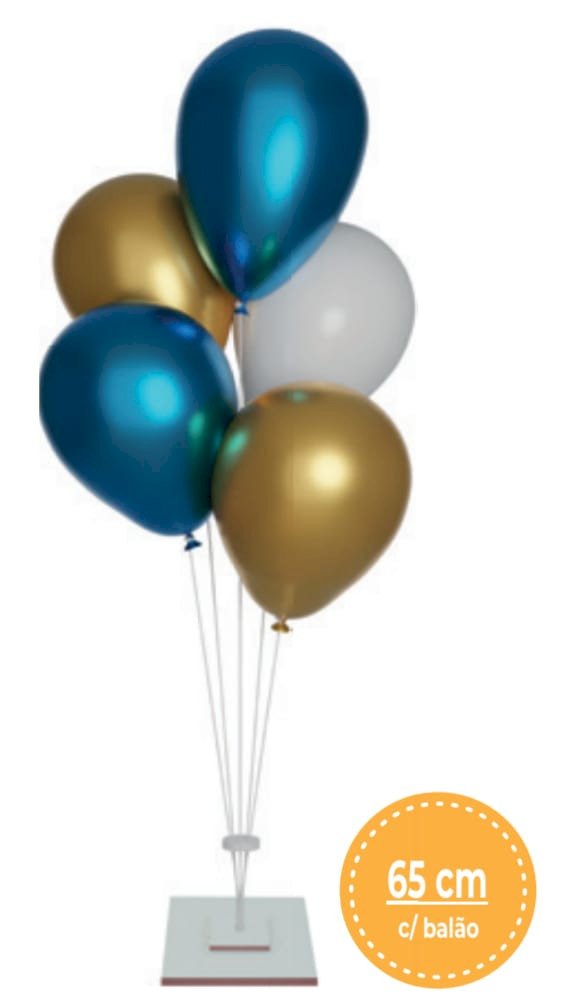 GRIN HOLDER MDF BRANCO C/5 HASTES PARA BALÕES