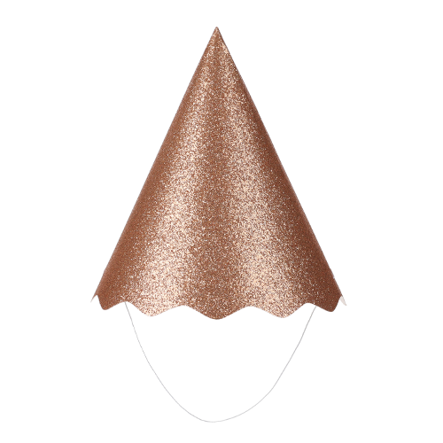 CHAPEU PAPEL METALIZADO ROSE C/8 HA012