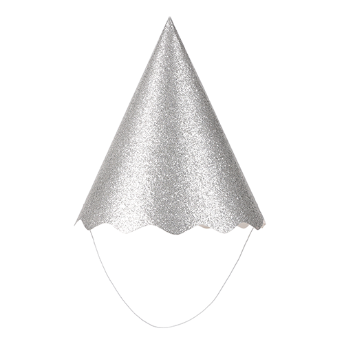 CHAPEU PAPEL METALIZADO PRATA C/8 HA011