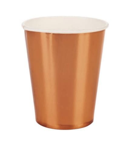 COPO PAPEL LISO ROSE GOLD C/8  MY075C