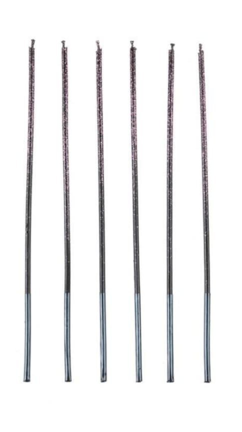 VELA PALITO GIGANTE ROSA C/GLITTER 17CM C/6 V197