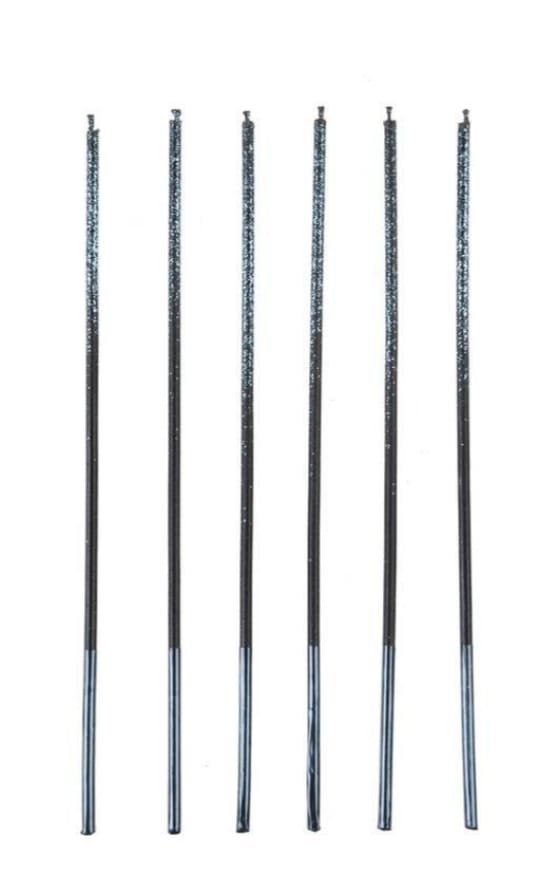 VELA PALITO GIGANTE AZUL C/GLITTER 17CM C/6 V199