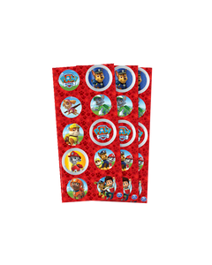 ADESIVO REDONDO PATRULHA CANINA C/30UND