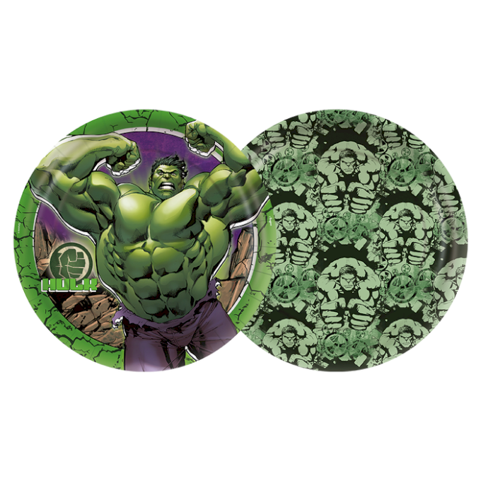 PRATO PAPEL REDONDO 18CM HULK C/12