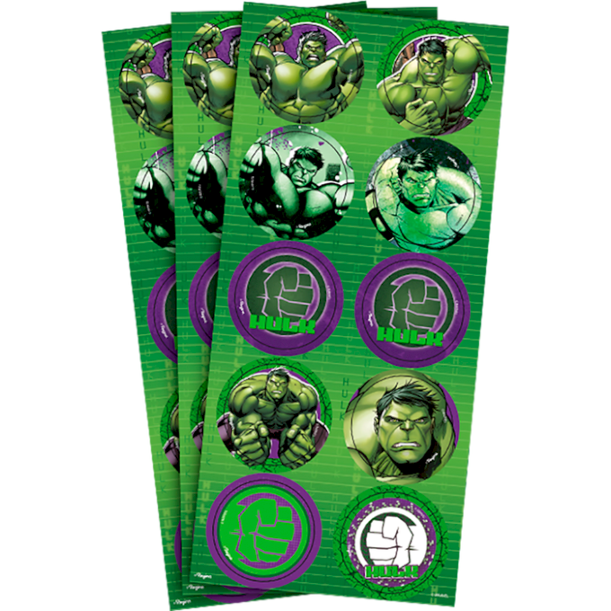 ADESIVO REDONDO HULK C/30