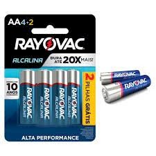 PILHA RAYOVAC ALCALINA AA C/4UND