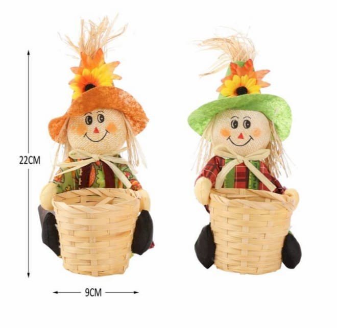 ENFEITE JUNINOCESTA ESPANTALHO DIVERSOS 22CM UND HJ001