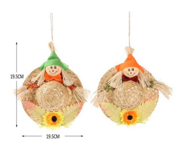 ENFEITE JUNINO CHAPEU ESPANTALHO DIVERSOS 19,5CM UND  HJ010
