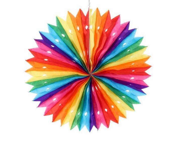 GUIRLANDA JUNINA COLORIDA REDONDA 50CM 