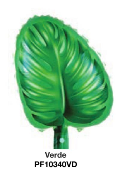 BALAO METALIZADO FOLHAGEM 40X51,5CM UND VERDE