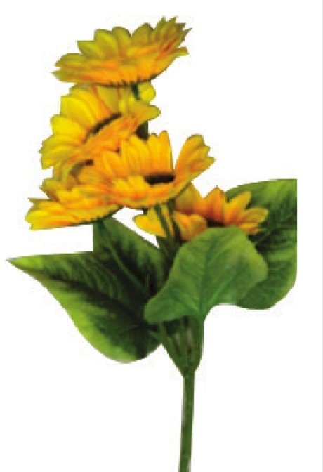 FOLHAGEM GIRASSOL 55CM C/5BOTOES UND