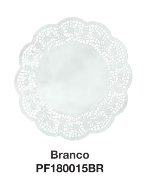 PAPEL BRANCO RENDADO DOILIE 10CM C/20