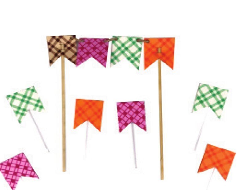 KIT EVA VARAL BANDEIRINHAS 20X15CM C/3UND