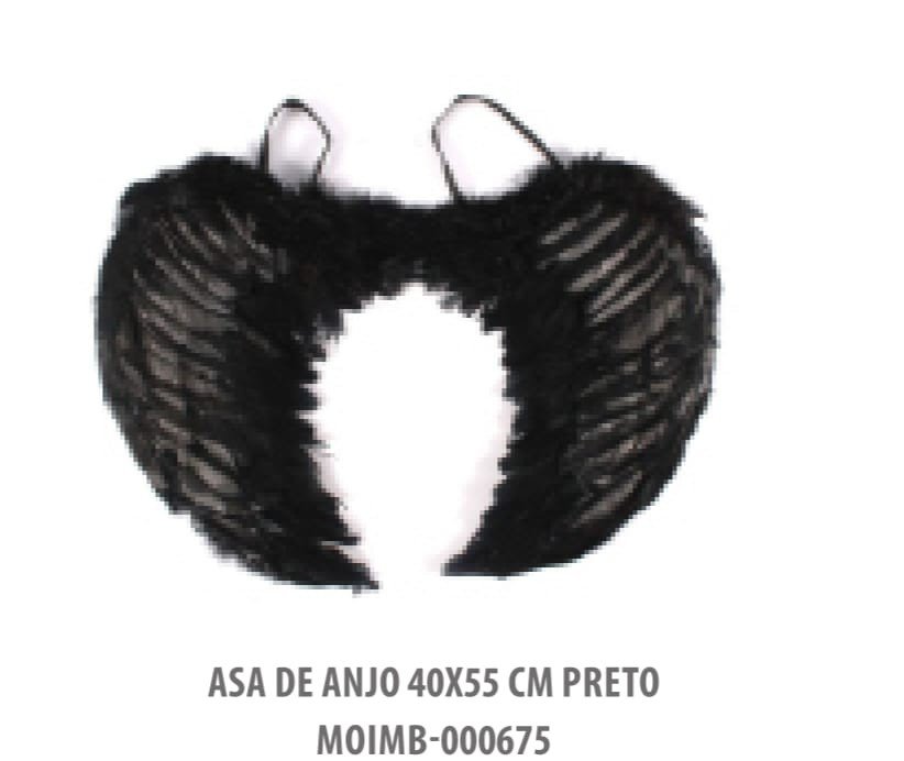 ASA DE ANJO 40X55CM PRETO