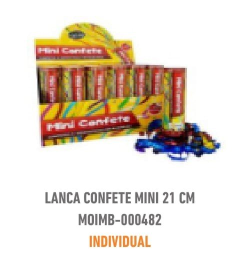 LANÇA CONFETES COLORIDO MINI 21CM