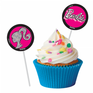 BANDEIRINHA PARA DOCINHOS BARBIE C/8