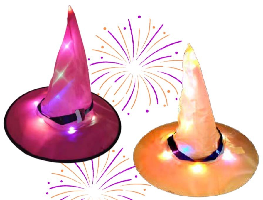 CHAPEU DE BRUXA COM LED 523 UND